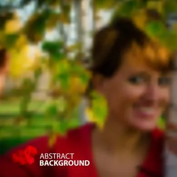 Blurred photographic vector background with a beautiful girl in Ilustración de archivo