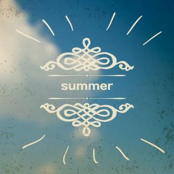 Blurred photographic vector background with summer sky Illustrazione stock