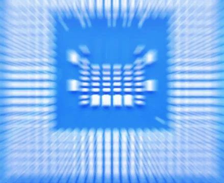 Blurred picture of computer processor close up. Stock Photos
