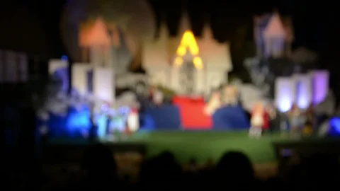 Blurred of the play on stage Video stock 90070478