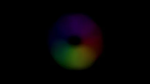 Blurred Rainbow Octagonal Shape, with soft, diffused colors forming a rotating 動画素材 283396096