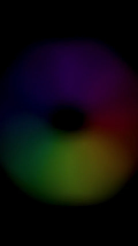 Blurred Rainbow Octagonal Shape, with soft, diffused colors forming a rotating 動画素材 283396166