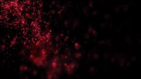 Blurred red abstract background of bokeh and small round particles of energ.. イラスト素材