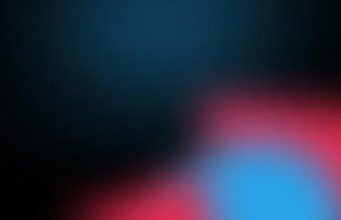 Blurred red and blue light spots on a dark teal gradient background Stock Illustration