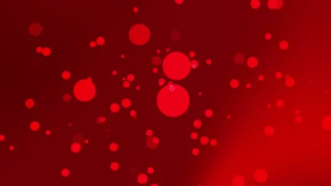 Blurred red background with floating red circles suitable for abstract design Stock Footage 318564545