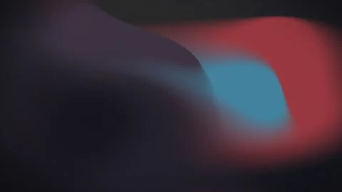 Blurred red blue liquid gradient shifts smoothly on dark backdrop. Elastic bg Stock Footage 342446324