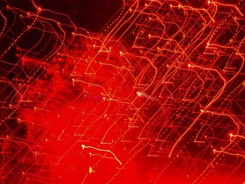 Blurred red bokeh backdrop in motion Stock Photos