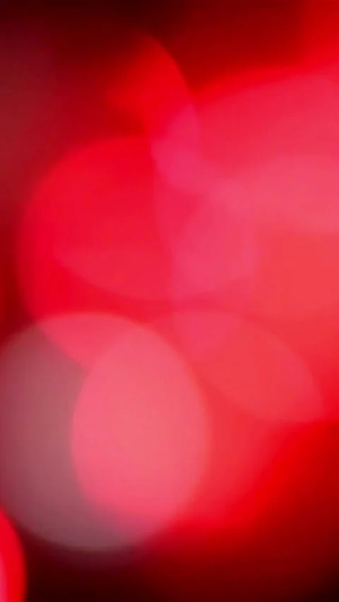 Blurred red bokeh lights moving softly in the dark Video stock 334168510