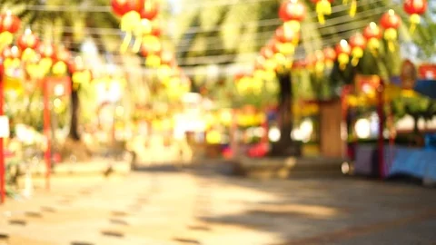 Blurred red lamp for background in the park, Chinese new year. 스톡 동영상 119426913