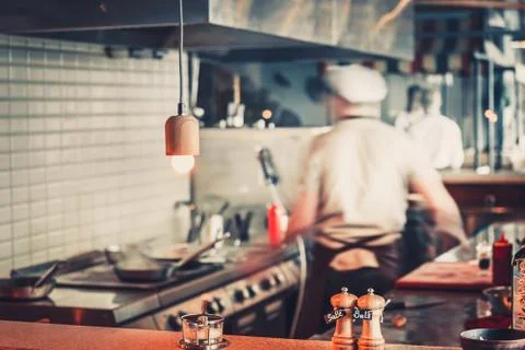 Blurred restaurant interior Fotos Stock