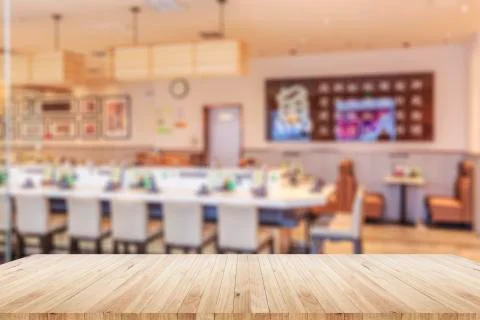 Blurred restaurant interior Stock Photos