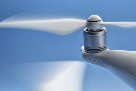 Blurred rotating drone propellers Stock Photos