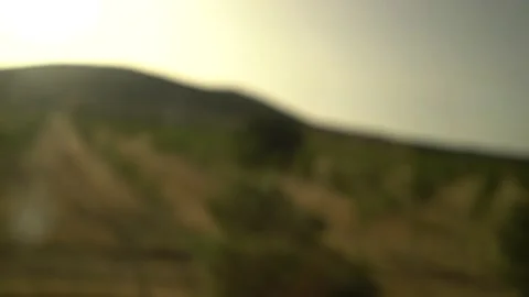Blurred scene of a train window. Stock Footage 158431393