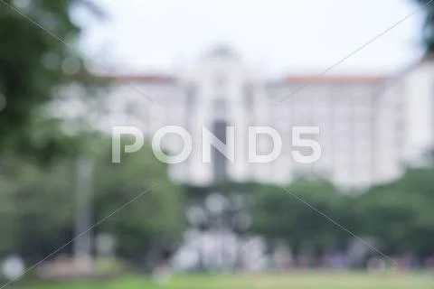 Blurred School and Tree Background Stock Photos