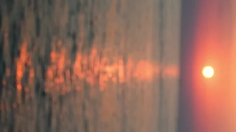 Blurred sea at sunset Stock Footage 158245955