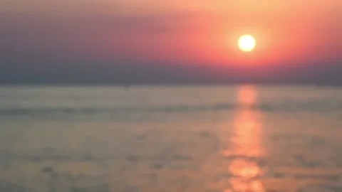 Blurred sea at sunset Stock Footage 158434084