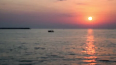 Blurred sea at sunset Stock Footage 158434089