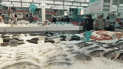 Blurred seafood market Vídeos de archivo 339259344