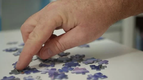 Blurred Shooting with a Relaxed and Elderly Person Playing Games. Stock Footage 233287922