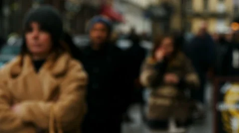 Blurred Shoppers, Bath, UK Stock Footage 58201483