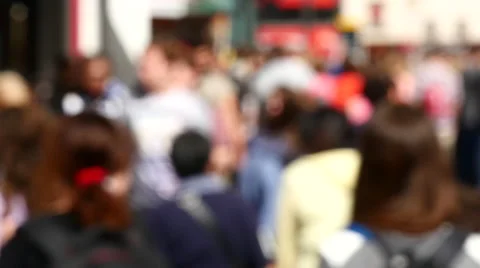 Blurred shot of a crowd Stock Footage 41058588