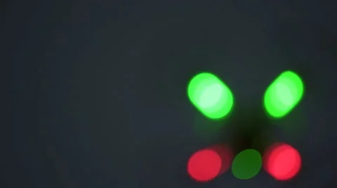 Blurred shot of drone quad-copter lights flying in the night. Stock-Footage 67858349