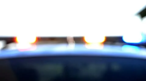 Blurred shot of LED lightbar Stock Footage 8973363