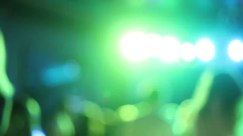 Blurred silhouettes of people dancing at a party in a nightclub Stock Footage 147678024