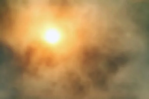 Blurred sky cloud air pollution for background, atmosphere pollution, sunset  스톡 사진