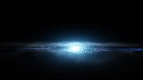 Blurred slow motion dotted waves with point light movement on black backgrou Stock Footage 341833574