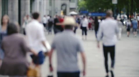 Blurred Slow Motion in a Shopping Mall Stock-Footage 60431371