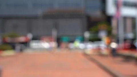 Blurred Slow motion video of Wellington City waterfront Vidéo 124343653