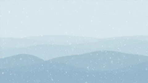 Blurred snow landscape layers with slow looped snowfall Video stock 338405334