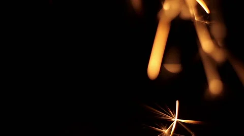 Blurred sparks spinning in dark Stock-Footage 61812708