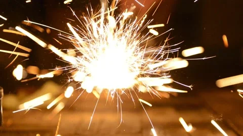 Blurred sparks from the working tool Stock-Footage 61309902