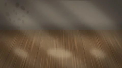 Blurred spotlight reflections on wooden floor. 2d animation Stock Footage 342920735