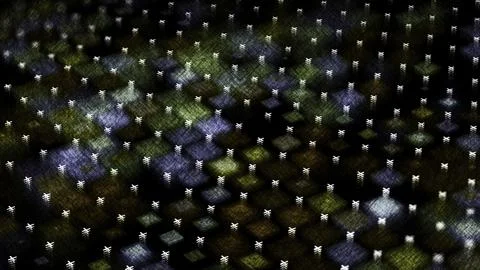 Blurred squares are moving gently on the black screen. Animation. Field with Stock Illustration