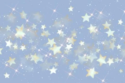 Blurred stars soft lights background. Delicate pastel purple and blue colors Stock Illustration