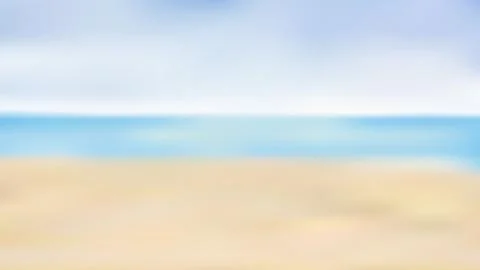 Blurred summer beach, background summer concept, vector illustration Stock Illustration