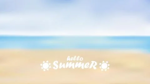 Blurred summer beach, background summer concept, vector illustration Stock Illustration