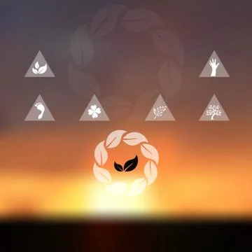 Blurred sunset sky background. website and mobile template Stock Illustration