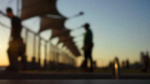 Blurred Sunset Soccer Stock Footage 37058098