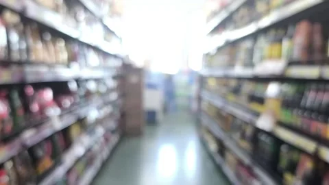 Blurred supermarket Vídeo Stock 335114961