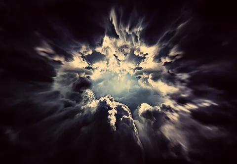 Blurred Swirl in the Clouds Foto stock