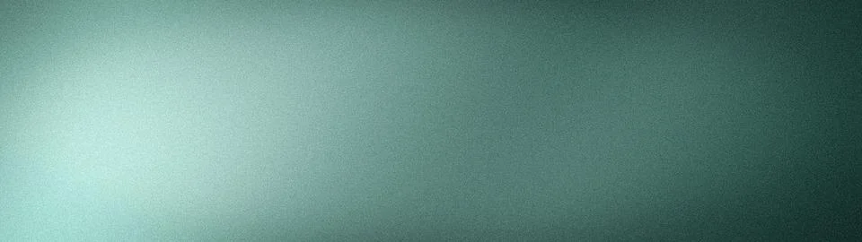 Blurred teal green gradient background wide format with grainy texture for .. Stock Photos