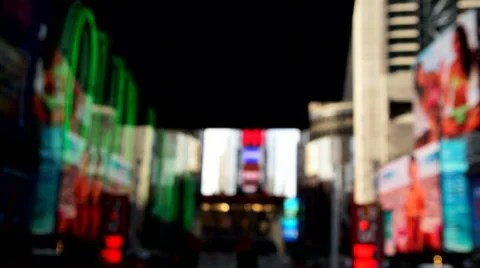 Blurred Times Square night Video stock 37457739