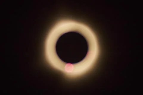 Blurred Total Solar Eclipse with Radiant Corona, Spiceland Indiana Stock Photos