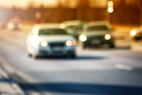Blurred traffic background Stock Photos