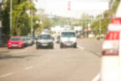 Blurred traffic jam Stock Photos