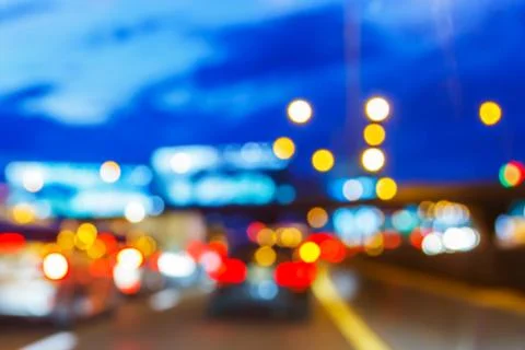 Blurred traffic jam Stock Photos